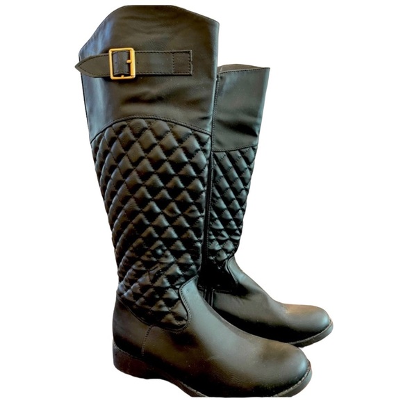 celebrity NYC Shoes - Celebrity NYC Black Womens Below The Knee Quilted Boots size 10